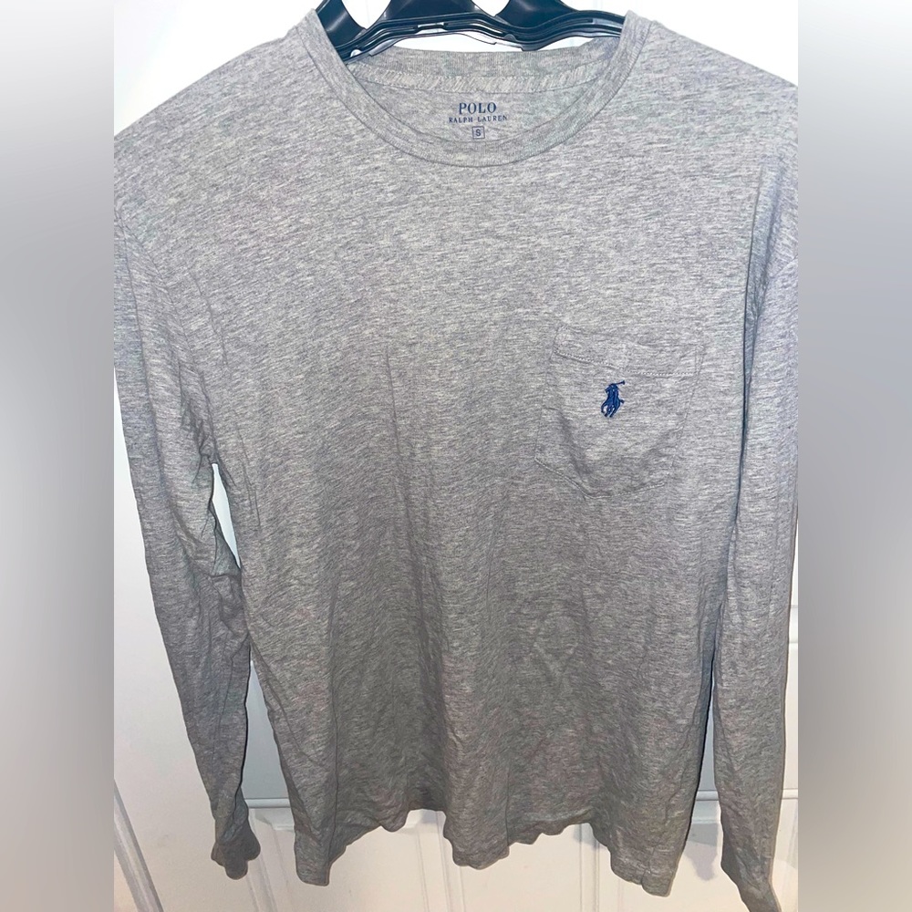 Polo Ralph Lauren Long Sleeve Tee Shirt with Front Pocket